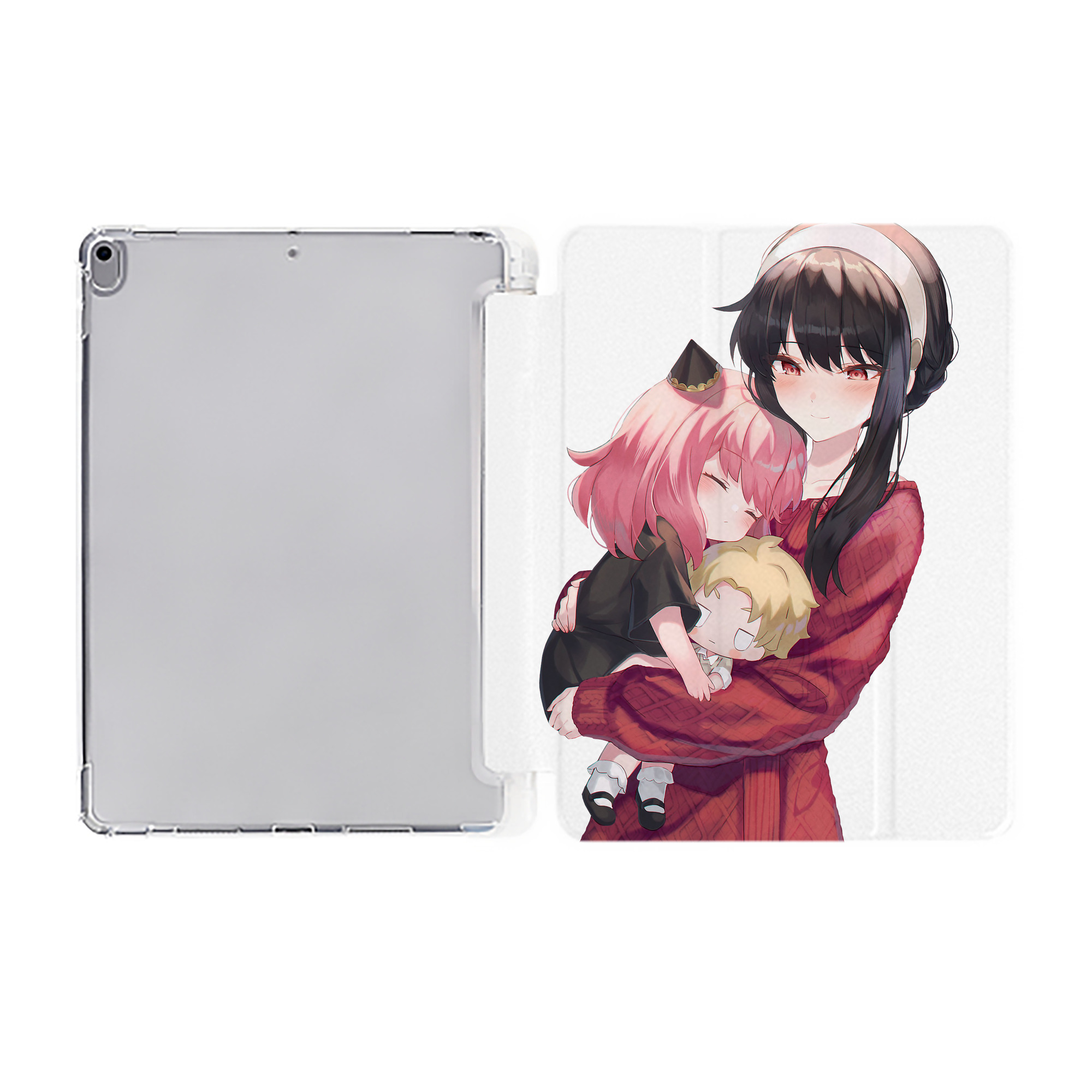 （画像用） SPY×FAMILY间谍家家酒 IPad ケース ペン収納付き 三つ折りスタンド PUレザー×シリコン 対応機種9.5/10.5/10.9インチ